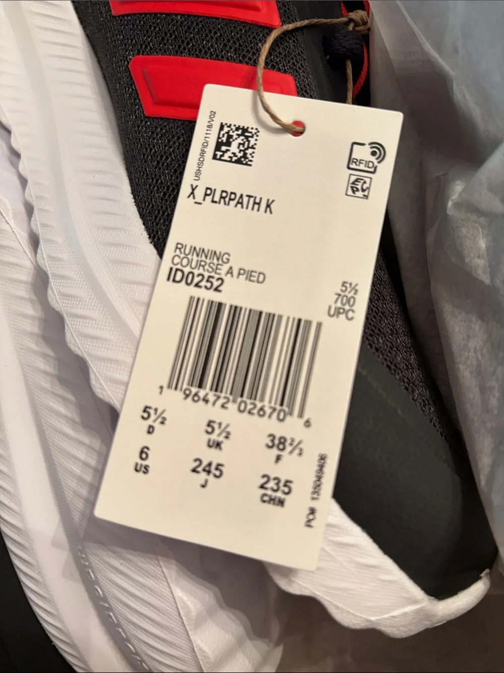 Adidas X_PLRPATHK Youth Running Shoes US Size 6